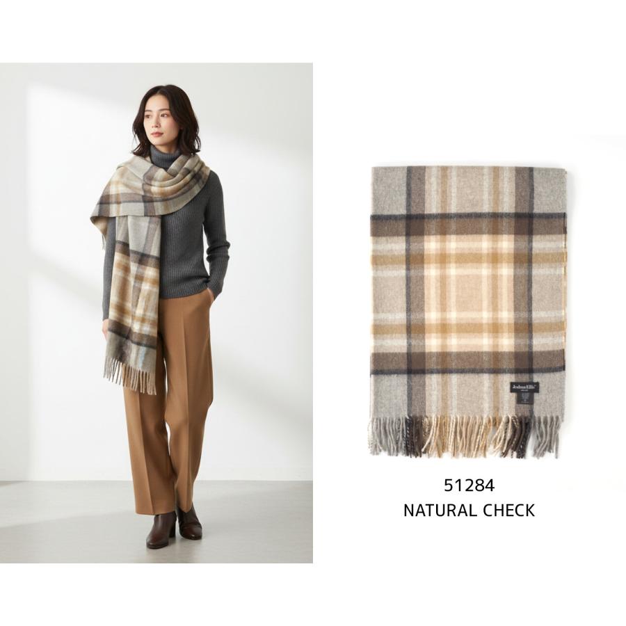 Joshua Ellis（ジョシュアエリス） 大判 ストール カシミヤ100% 70cm