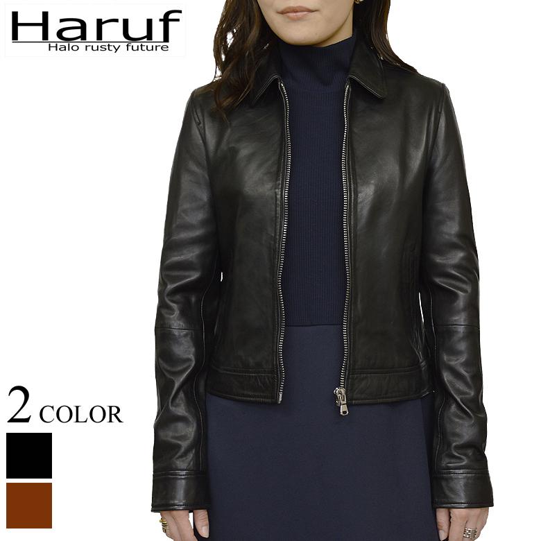 Haruf（ハルフ） レザージャケット シングルライダースジャケット