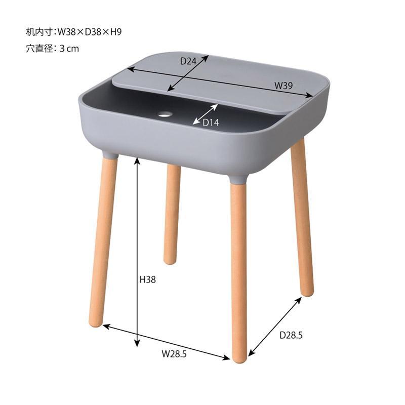 テーブル サイドテーブル ソファテーブル W40×D39.5×H47 イエロー PT