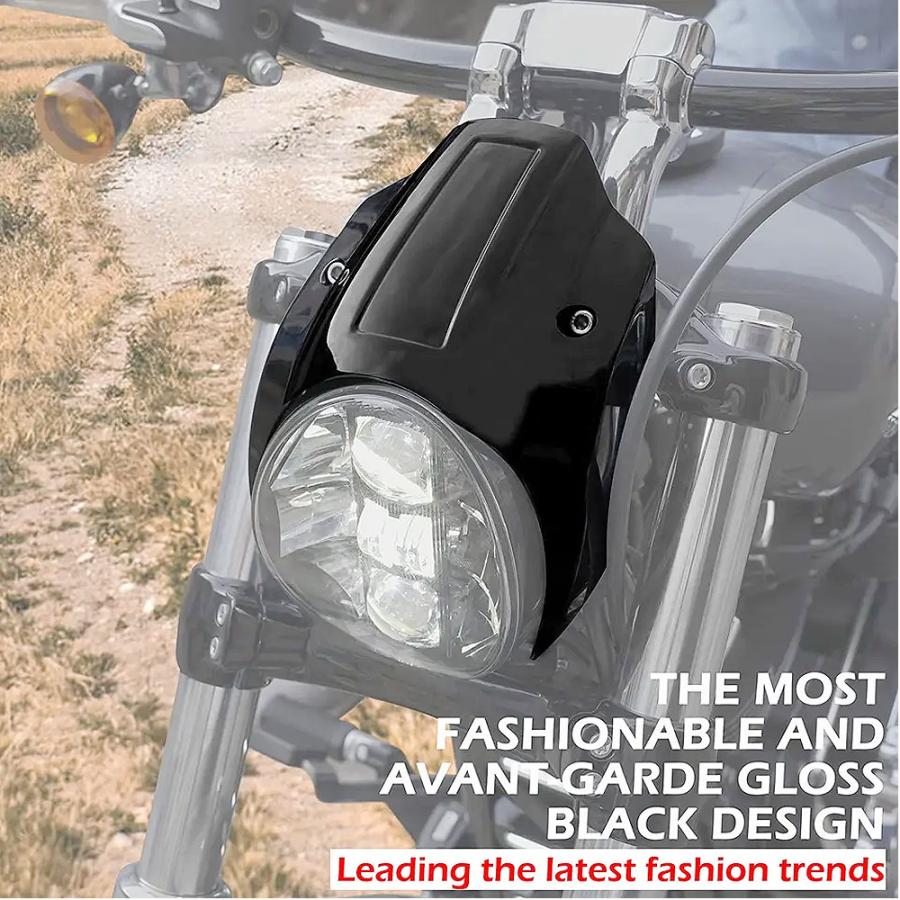 M8ブレイクアウト（FXBR/S） ヘッドライトカバー グロスブラック : HD