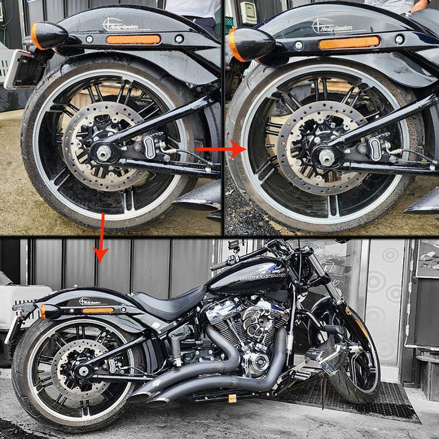 ハーレー 減衰調整機構付き ローダウン リアサスペンション ブラック