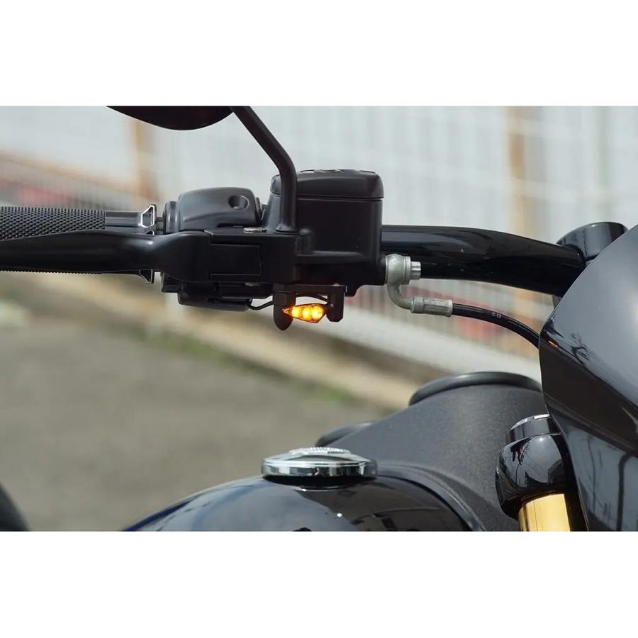 ハーレー フロントウインカーステー (ケラーマン用) ブラック ノイズ