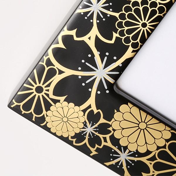 山田平安堂 写真立て/フォトスタンド（大） 菊桜 フォトフレーム/漆