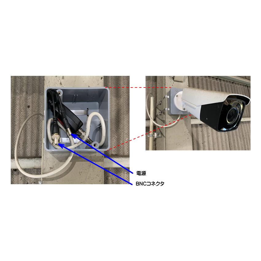 防犯カメラ 映像 電源 ワンケーブルユニット AHD CVI 同軸ケーブル