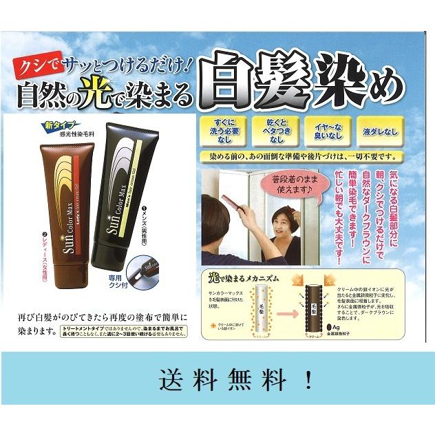 白髪染め サンカラーマックス ブラック 75g クリーム 主に男性用 髪や