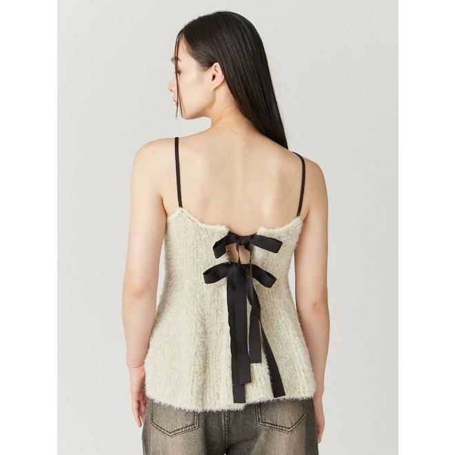 Lilybrown バルーンペプラムニットキャミソール ホワイト新品タグ付き