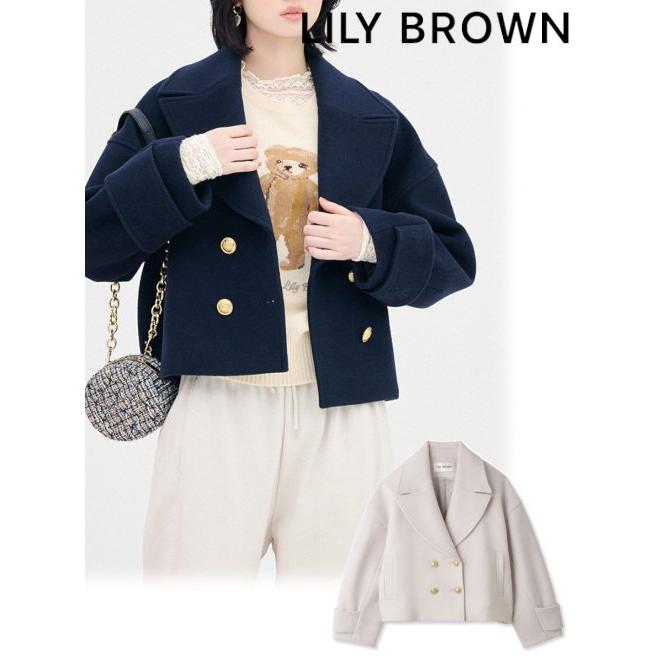 LILY BROWN（リリーブラウン） ダブルボタンショートコート 23秋冬