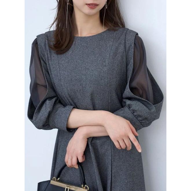 SNIDEL（スナイデル） (12%OFF) シアーショルダーミニワンピース 24