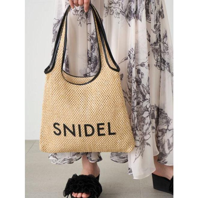 SNIDEL（スナイデル） ジュートロゴトートバッグ 24春夏. SWGB244603