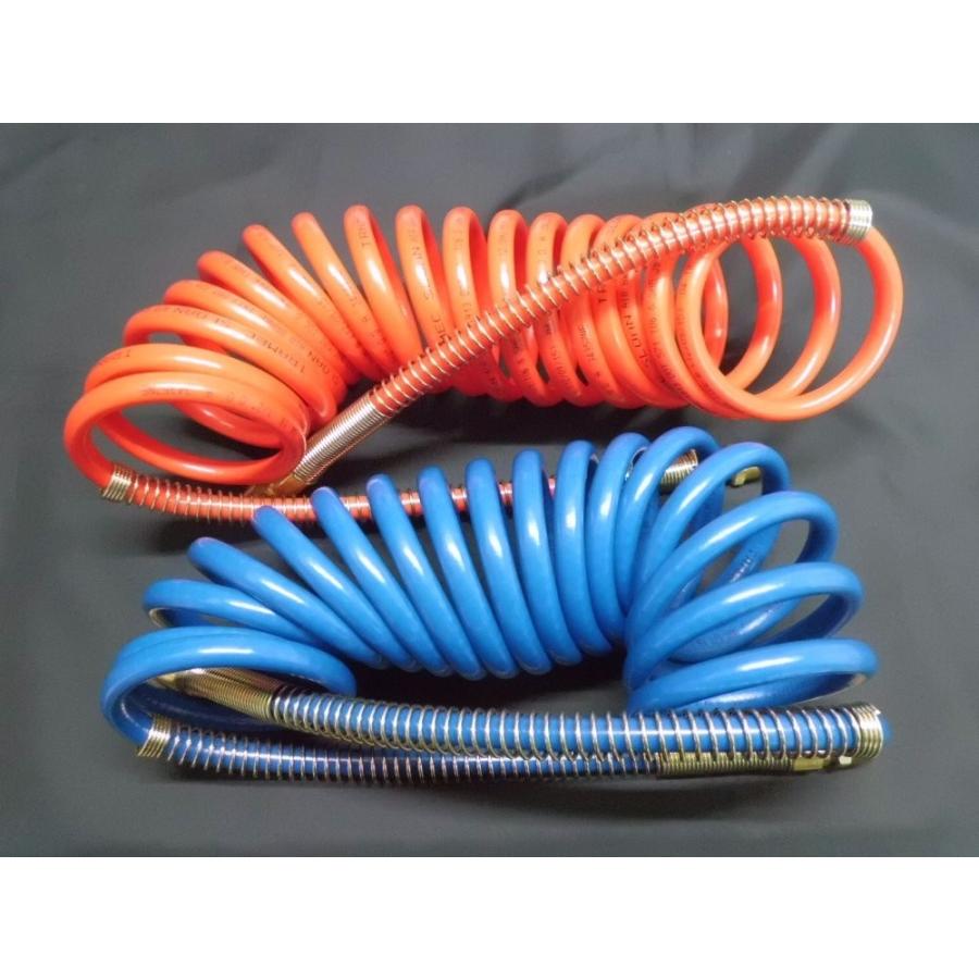 シングルトレーラー用 スパイラルエアホース赤/青 2本組 : 常陸美装