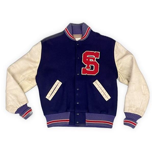 VINTAGE 70's 米国製 ALBION KNITTING MILLS スタジャン アワード