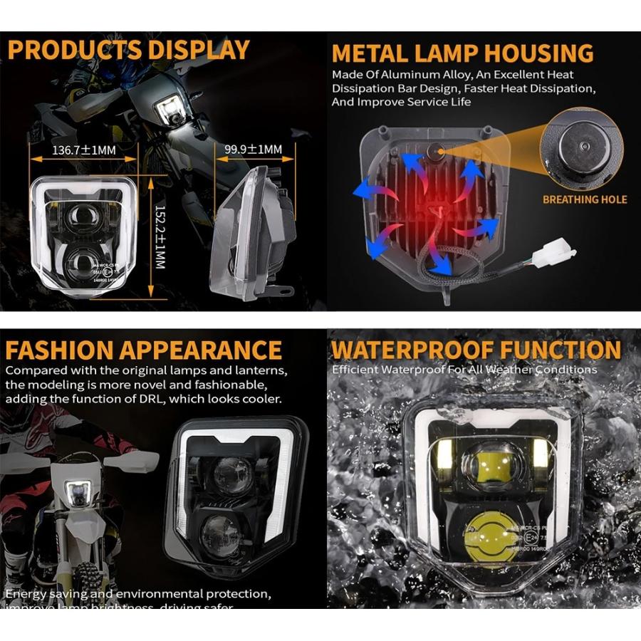 LED ヘッドライト アセンブリ Husqvarna ハスクバーナ Fe250 350 450