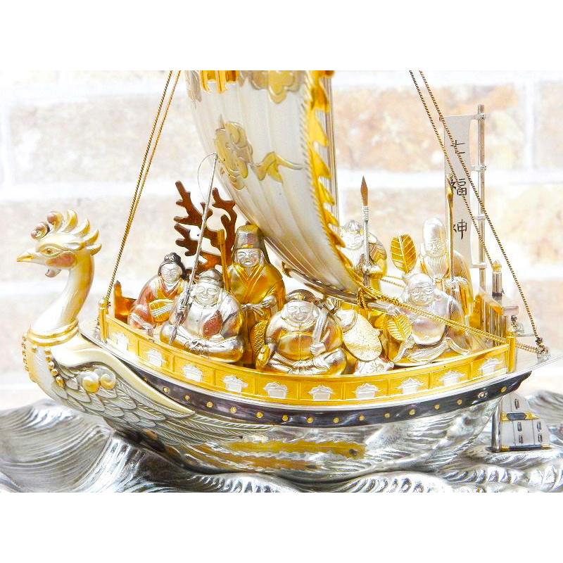 宝船 七福神 3号｜銀製置物/ガラスケース : HIKARI GALLERYヤフー店