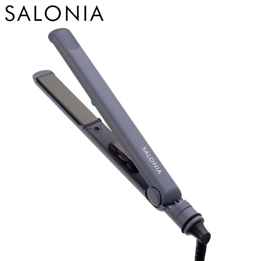 I-ne 【正規品】 サロニア ストレートヘアアイロン グレー 24mm 耐熱
