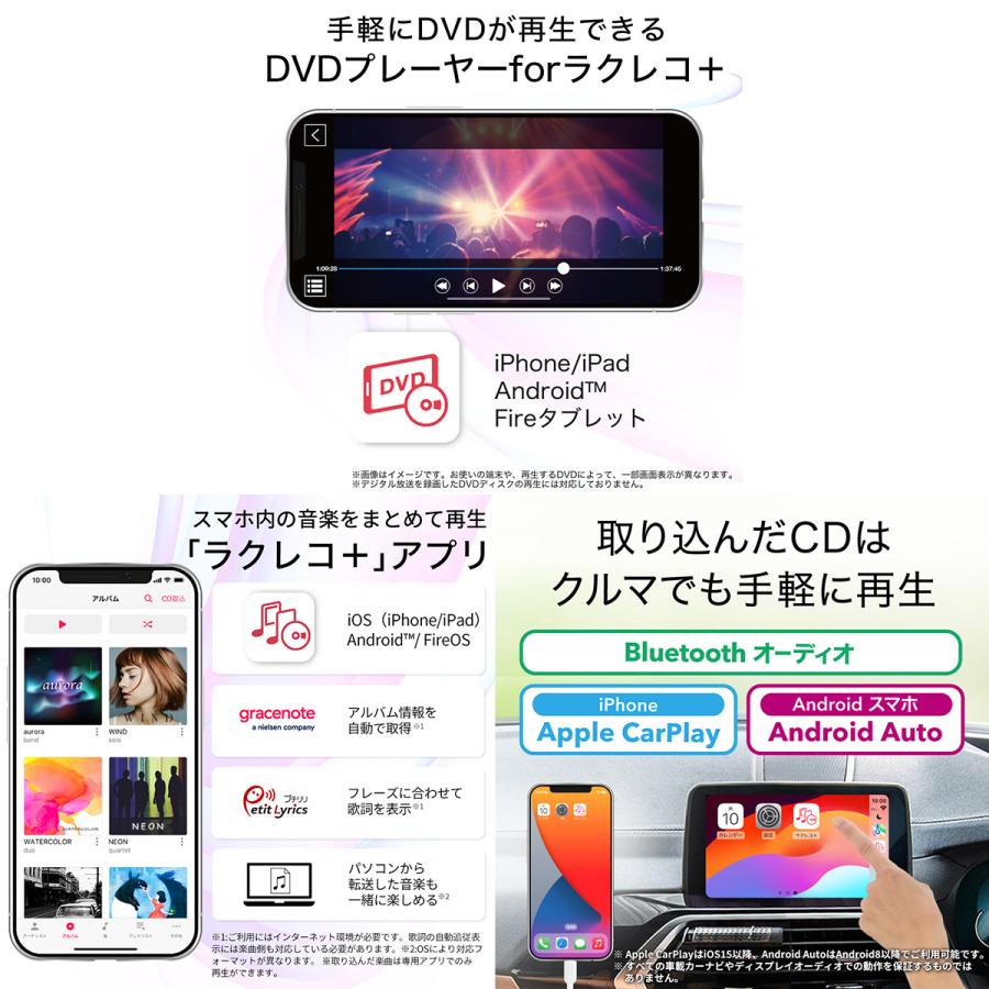 BUFFALO（バッファロー） スマートフォン用CDレコーダー DVDプレイヤー