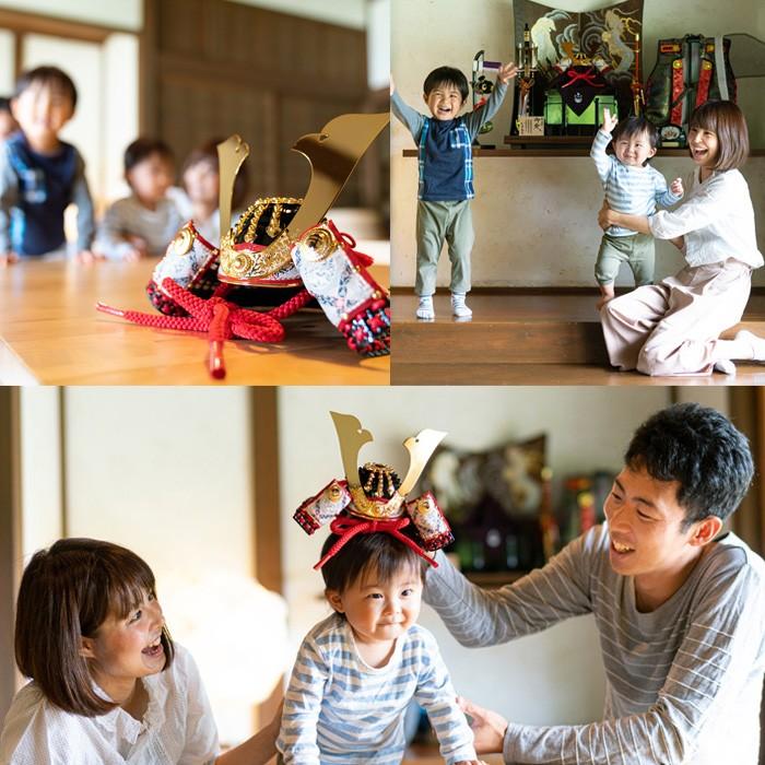 ひなせい 五月人形 鎧飾り / 1/4 源義経 加藤鞆美 奉納 鎧 / おしゃれ