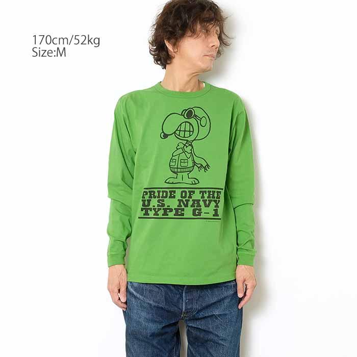 BUZZ RICKSON'S バズリクソンズ×ピーナッツ × PEANUTS ロンT 長袖T