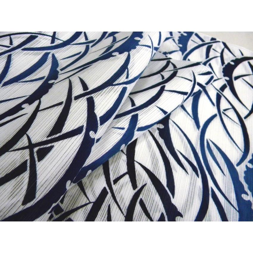 竺仙浴衣反物（ちくせん） 綿絽白地注染浴衣 露芝31-1007 : 京都ひのや