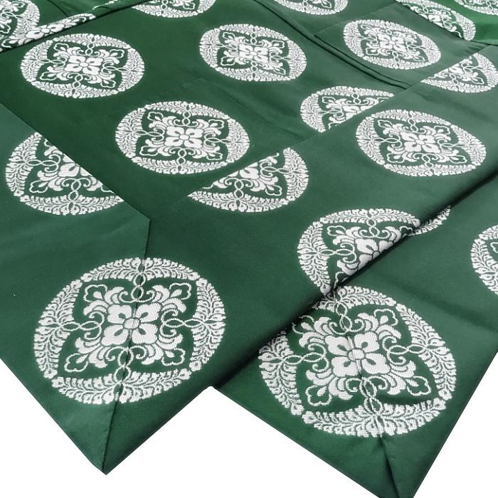 五条袈裟 八藤紋 萌黄 【法衣 寺院 お寺 僧侶 住職 着物 和服】 : お