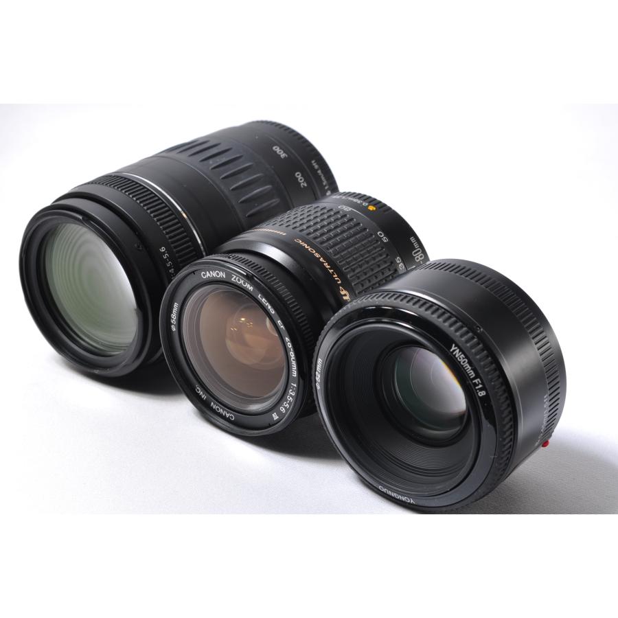 EOS Kiss 一眼レフカメラ 中古 Canon キヤノン X10 超望遠 トリプル