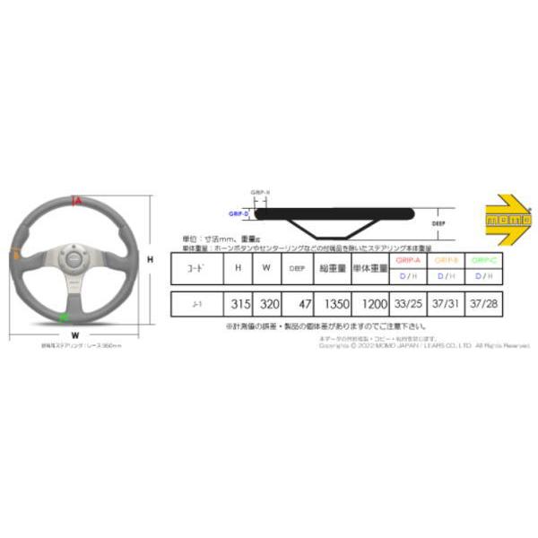 MOMO（モモ）正規品】ステアリング JET(ジェット) 3本スポーク 32パイ