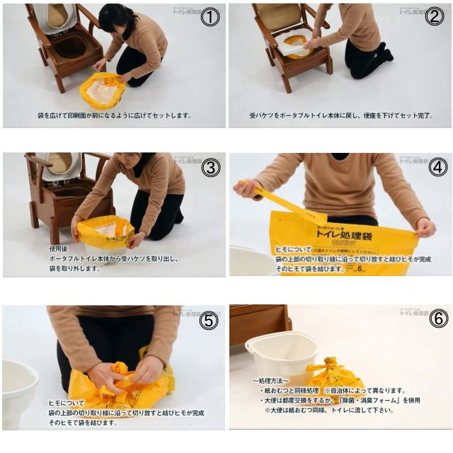 総合サービス 日本製 ポータブルトイレ用トイレ処理袋 ワンズケア YS