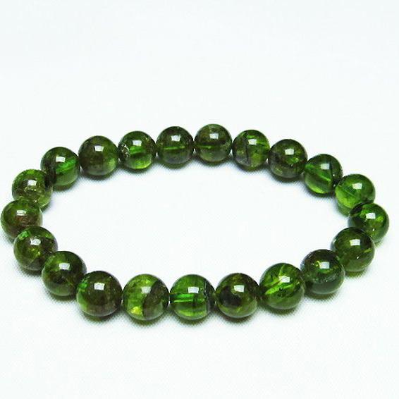 パワーストーン 天然石 ペリドットブレスレット9mm t284-2092 : H.S.K