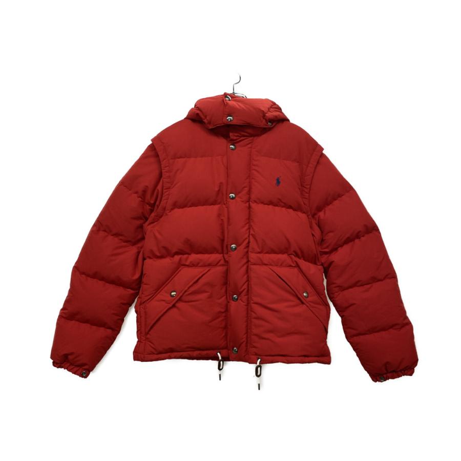 ポロ・ラルフローレン ダウンジャケット フーディ RED 3WAY メンズ