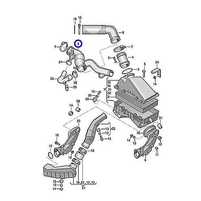 フォルクスワーゲン（Volkswagen） エアインテークホース