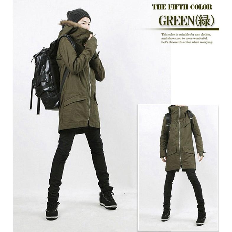 モッズコート メンズ 裏ボア ファー付き 冬コート コート アウター