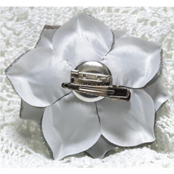 輝きコサージュ ラメ シルバー 4d-2 フォーマル レディース 卒業式