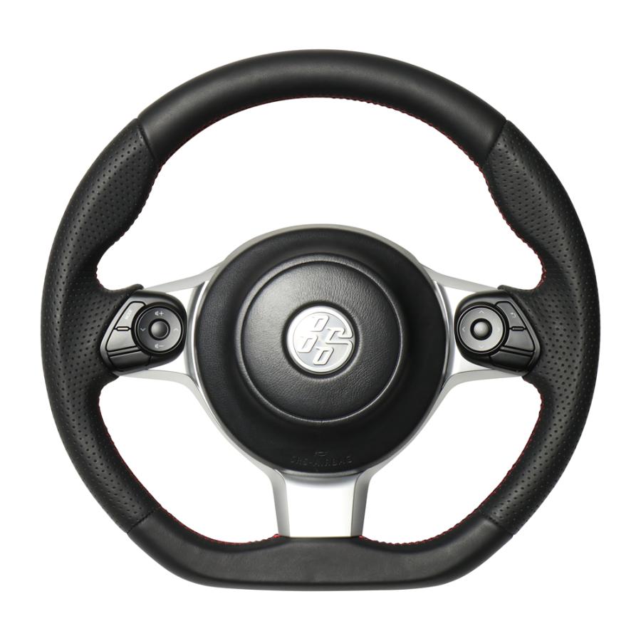 REAL（レアル） ステアリングハンドル オールレザー レッド×ブラック