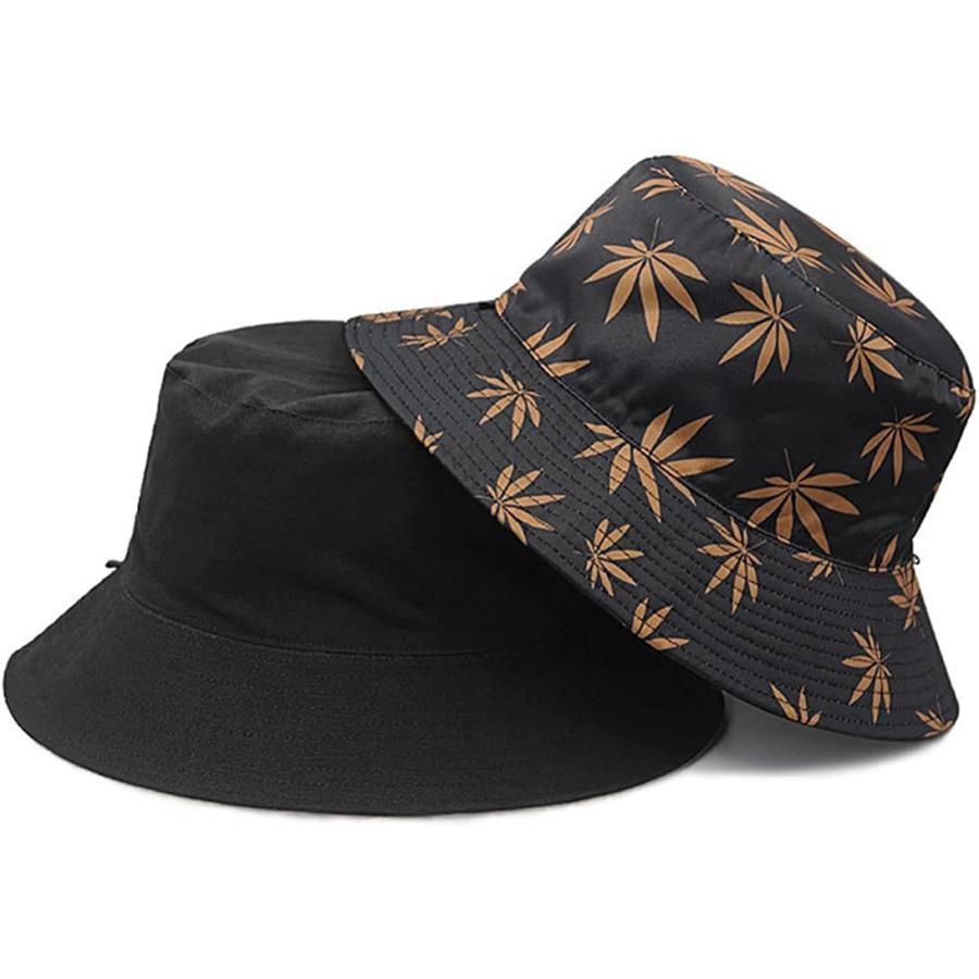 リバーシブル バケットハット あご紐付き 大きいサイズ（最大65cm