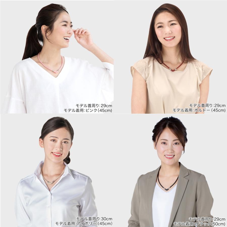 RAKUWA ファイテン(phiten) RAKUWA磁気チタンネックレス Vタイプ 45cm