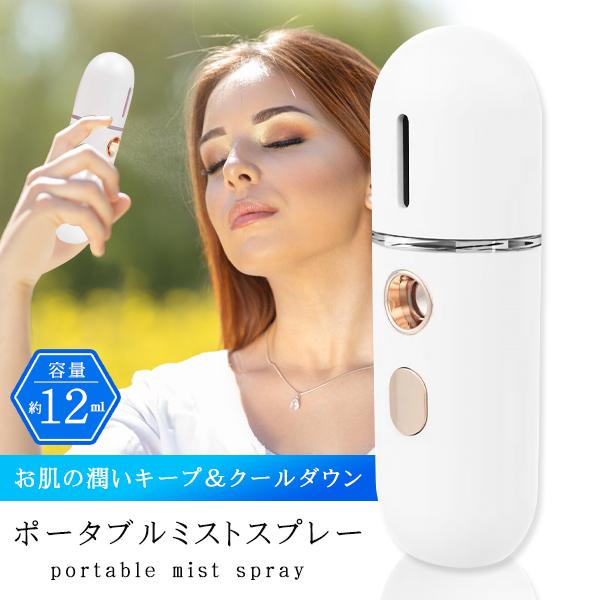 保湿 ハンディスチーマー 充電式 美顔器 ミストスプレー 美肌 毛穴