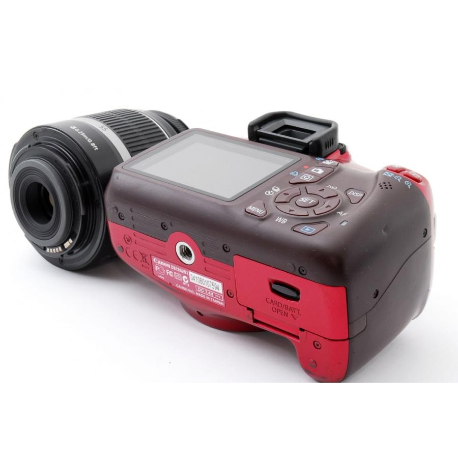 EOS キヤノン デジタル一眼 Canon Kiss X50 レンズキット レッド 中古