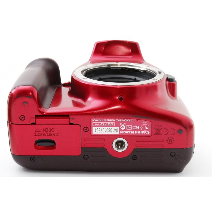 EOS キヤノン デジタル一眼 Canon Kiss X50 レンズキット レッド 中古