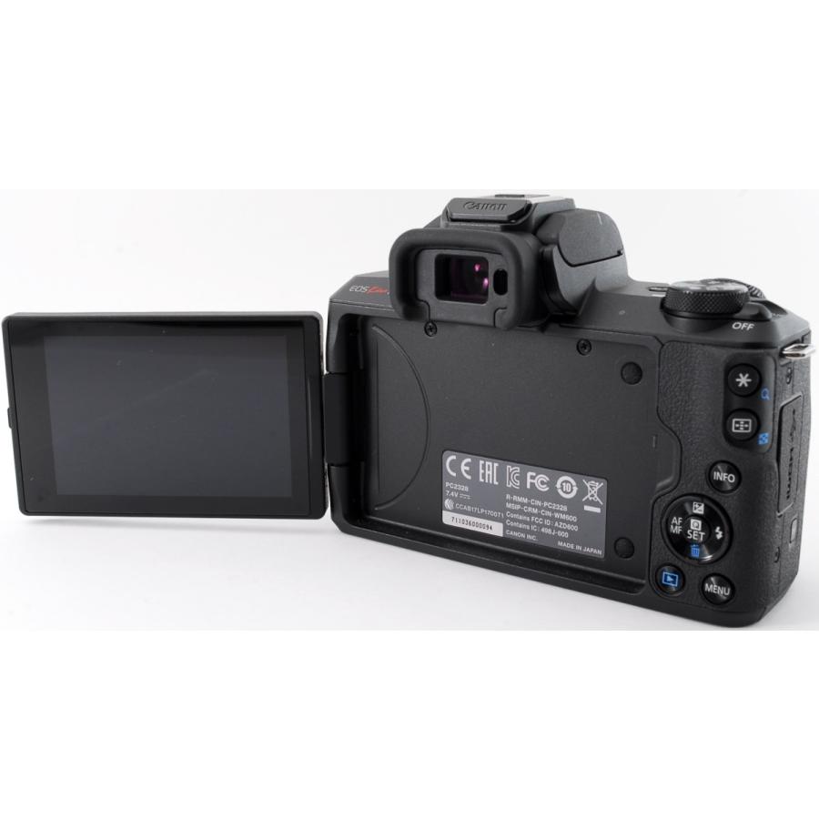 EOS Kiss キヤノン ミラーレス CANON M レンズキット ブラック Wi-Fi