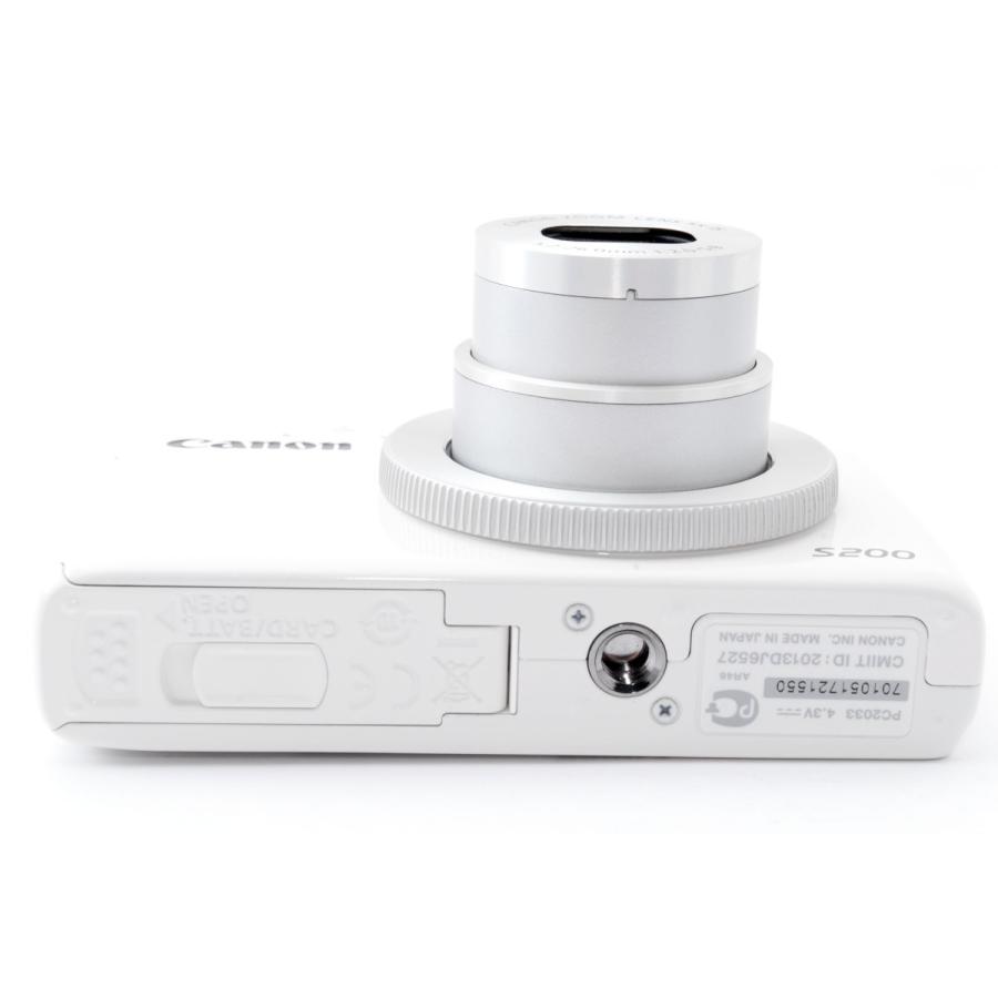 PowerShot キヤノン コンデジ CANON S200 ホワイト 中古 新品SDカード