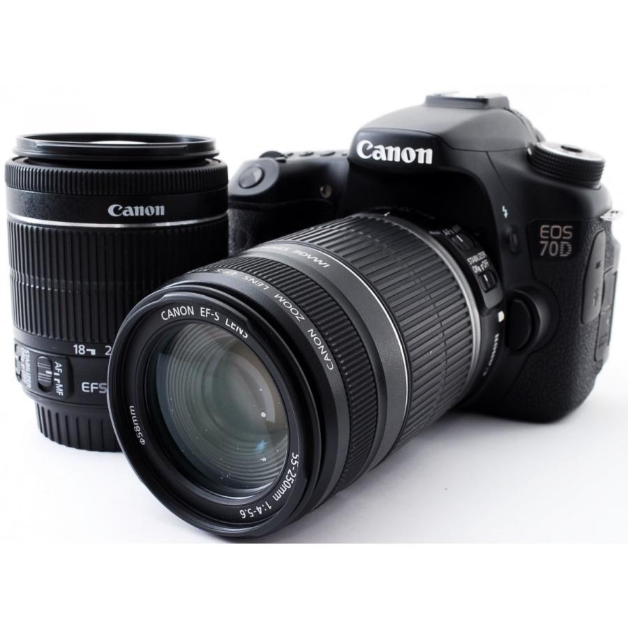 EOS デジタル一眼 キヤノン CANON 70D ダブルズーム 中古 Wi-Fi搭載