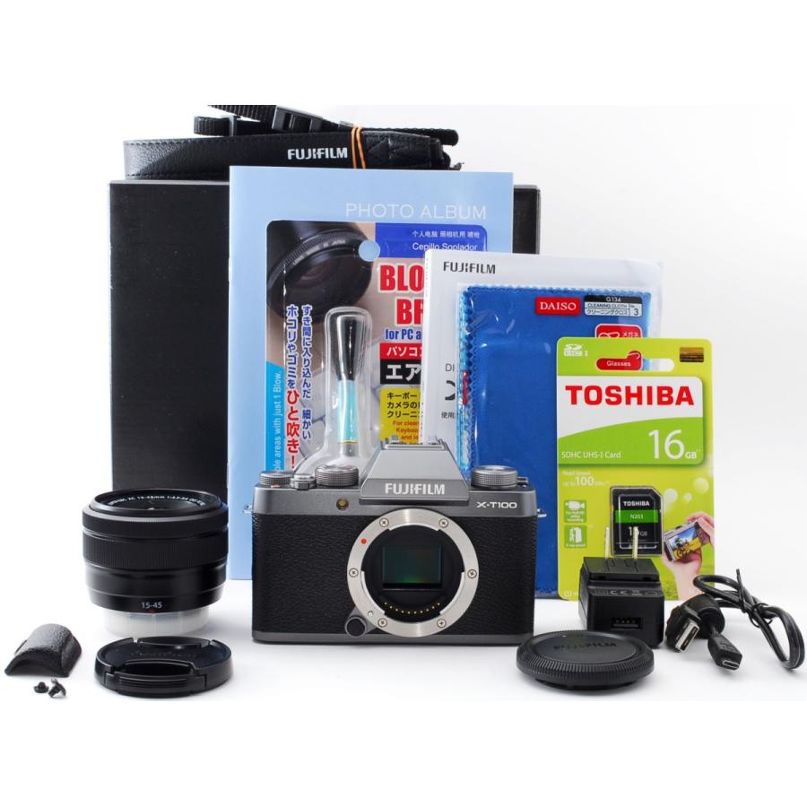 富士フイルム Xシステム ミラーレス FUJIFILM X-T100 ダークシルバー