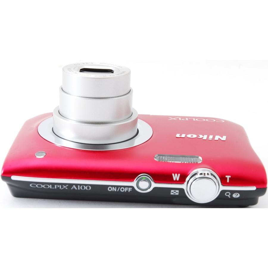 COOLPIX ニコン コンデジ Nikon A100 レッド 中古 新品SDカード付き