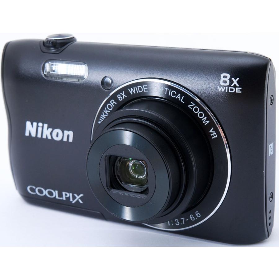 COOLPIX ニコン コンデジ Nikon A300 ブラック 中古 Wi-Fi搭載 新品SD