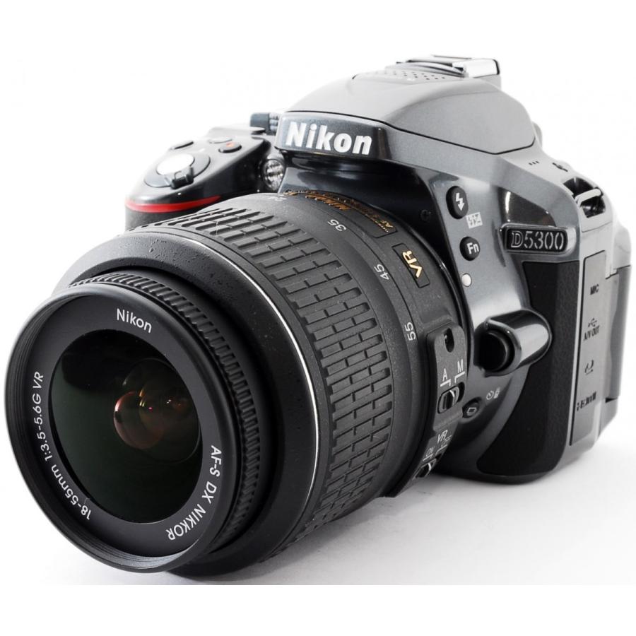 ニコン（Nikon） デジタル一眼 D5300 レンズキット グレー 中古 Wi-Fi