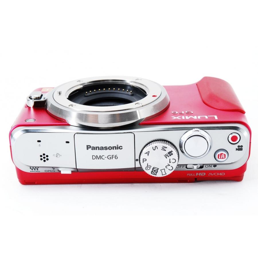 LUMIX パナソニック ミラーレス Panasonic DMC-GF6 レッド レンズ