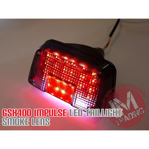 GSX400インパルス用LEDテールランプ スモークGK79A GK7CA IMPULSE ポン