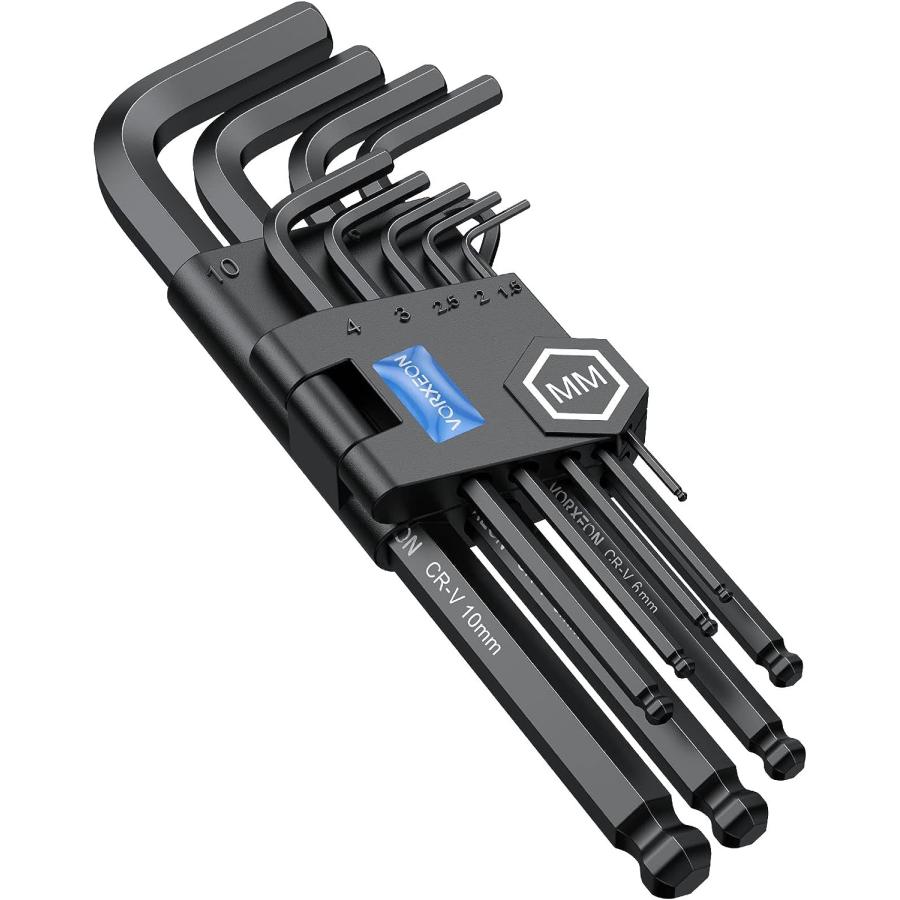 並行輸入品】VORXEON 六角レンチセット 9個 メトリック ロングボール