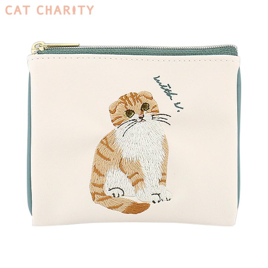 Flowering（フラワーリング） キャットチャリティ フラットポーチ