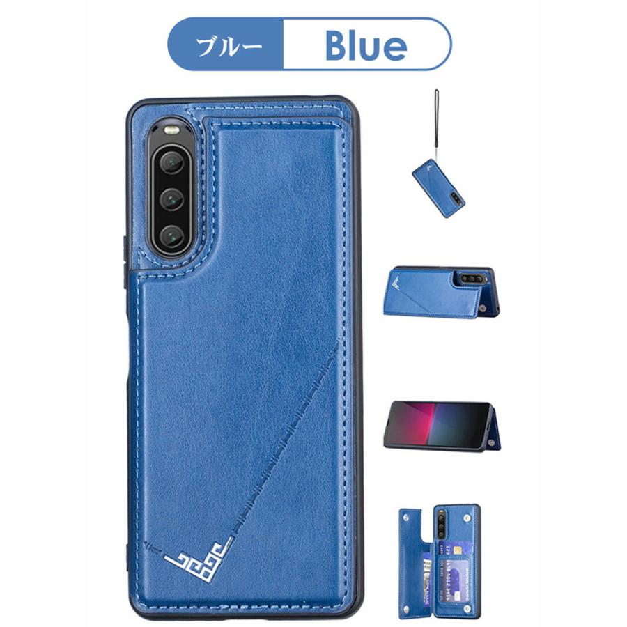 Xperia SONY 1 VI/10 VI 10 V/5 V/1 V ケース カバー 背面ポケット