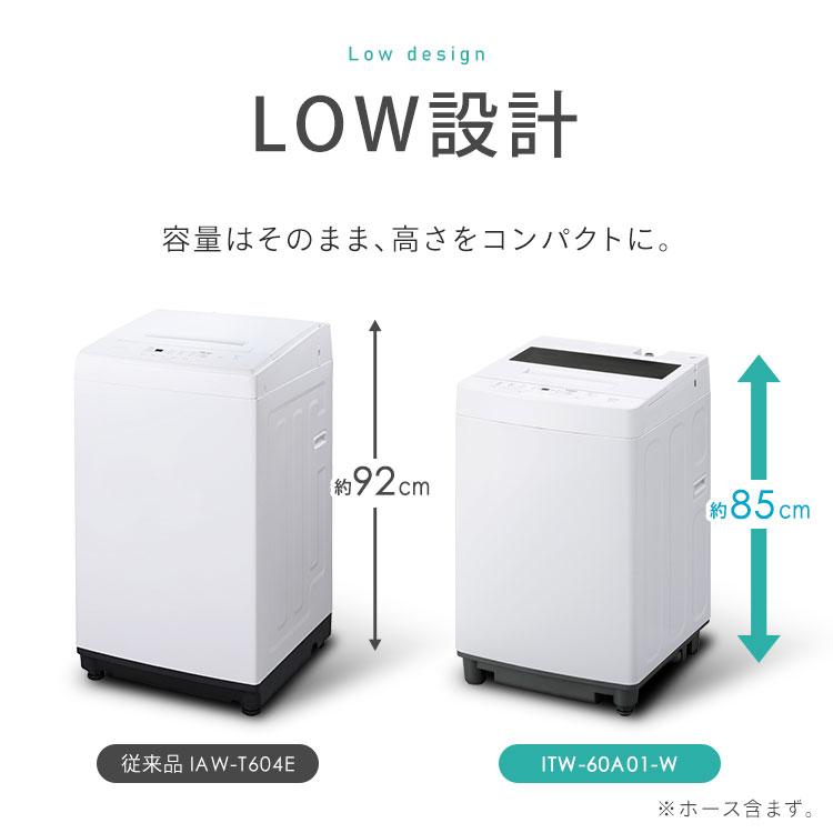 IRIS OHYAMA（アイリスオーヤマ） 洗濯機 6kg 全自動 一人暮らし